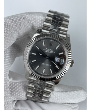 (준비완료/특급배송)NO.2377/VS공장 롤렉스 데이저스트 41미리 그레이 바인덱스 쥬빌레 플루티드