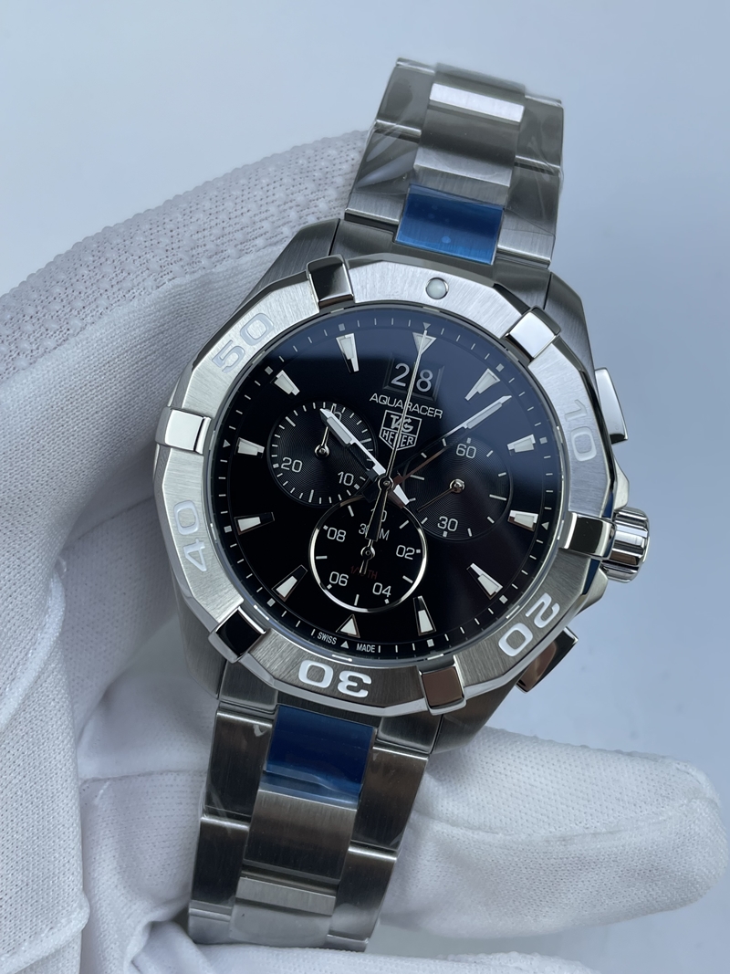 (준비완료/특급배송)NO.2845/신공장 태그호이어 아쿠아레이서 쿼츠 크로노 블랙 CAY1110.BA0927