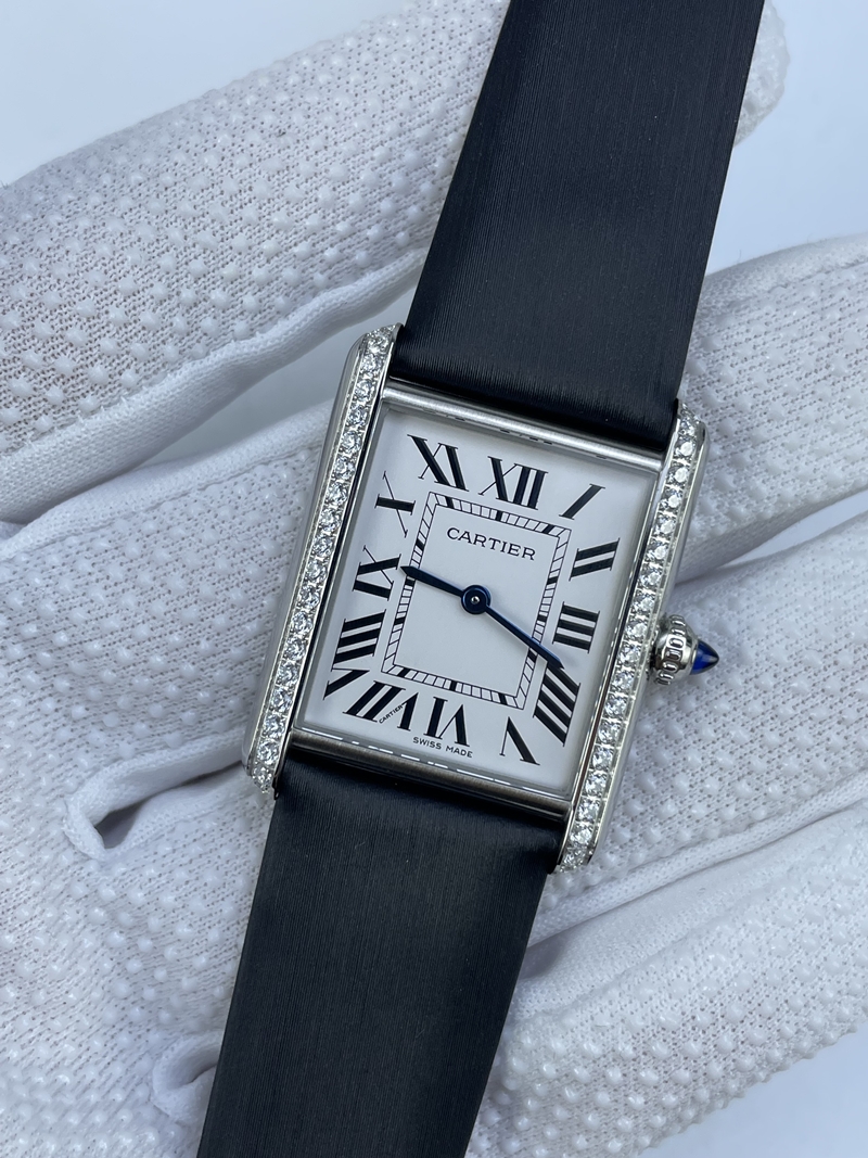 (준비완료/특급배송)NO.3033/AF공장 까르띠에 탱크머스트 25.5미리 라지사이즈 다이아베젤