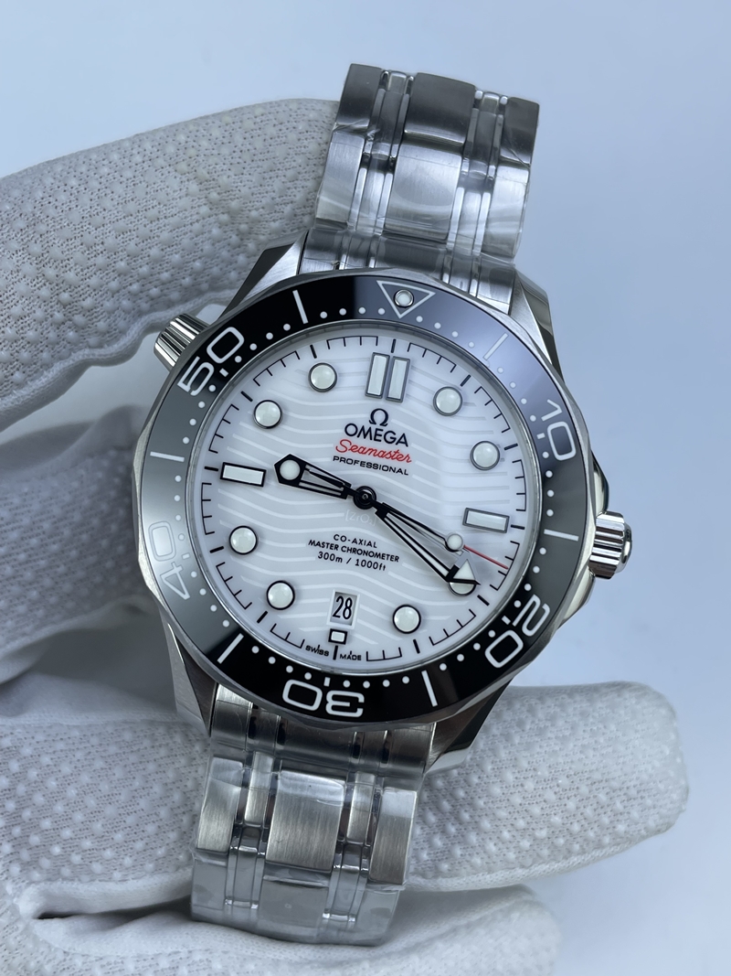 (준비완료/특급배송)NO.3124/VS공장 오메가 씨마스터 다이버300 화이트다이얼 브슬 VS8800 (최신무브업버전)