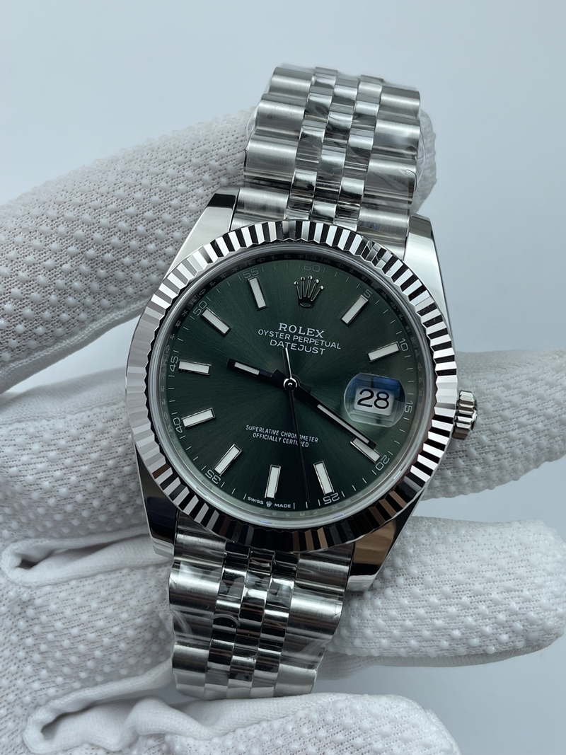 (준비완료/특급배송)NO.3382/롤렉스 데이저스트 41 민트그린 바 인덱스 126334 QP공장