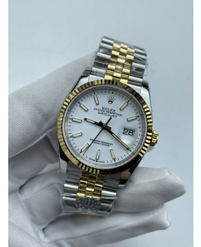 (준비완료/특급배송)NO.3518/롤렉스 데이저스트 36미리 최신형 옐로우 골드 콤비 화이트 바인덱스 QP공장