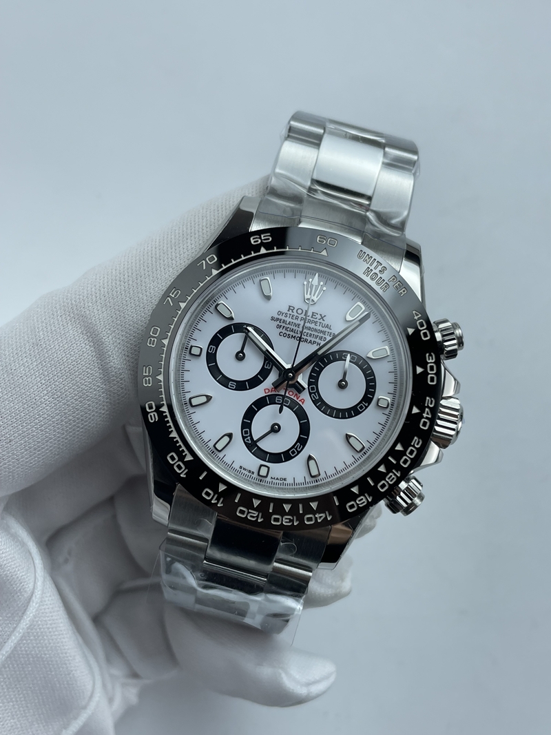 (준비완료/특급배송)NO.3613/초특급 갓성비 데이토나 스틸 세라믹베젤 화이트
